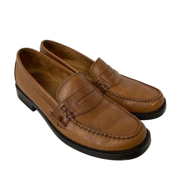 G.H. Bass Weejuns Penny Loafers Womens 7.5 Brown Leather Katherine II Slip On - Picture 1 of 12